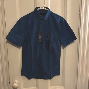 Navy banana republic button up tee